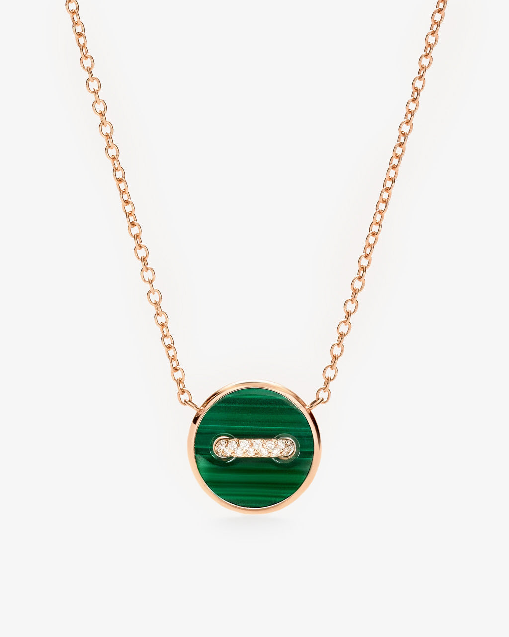 Pomellato Pom Pom Dot Malachite and Mother of Pearl Necklace