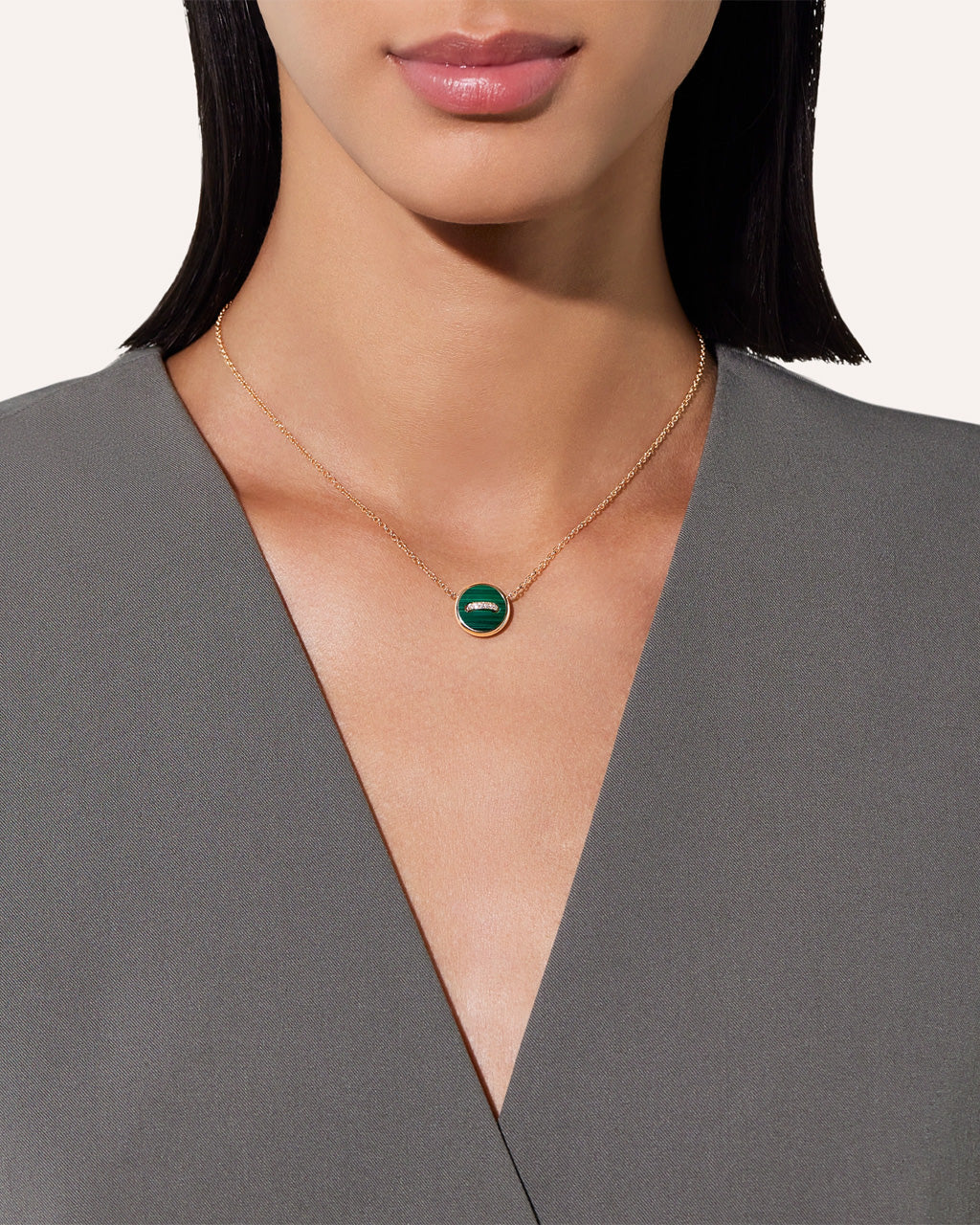 Pomellato Pom Pom Dot Malachite and Mother of Pearl Necklace