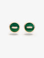 Pomellato Pom Pom Dot Stud Earrings with Malachite and Diamonds