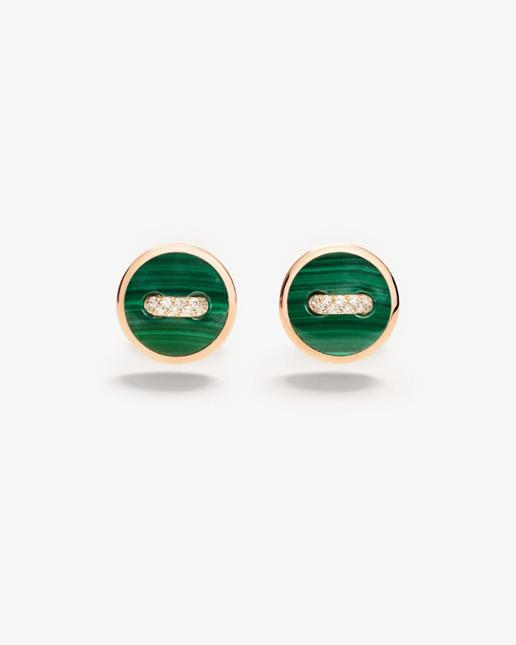 Pomellato Pom Pom Dot Stud Earrings with Malachite and Diamonds