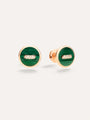 Pomellato Pom Pom Dot Stud Earrings with Malachite and Diamonds