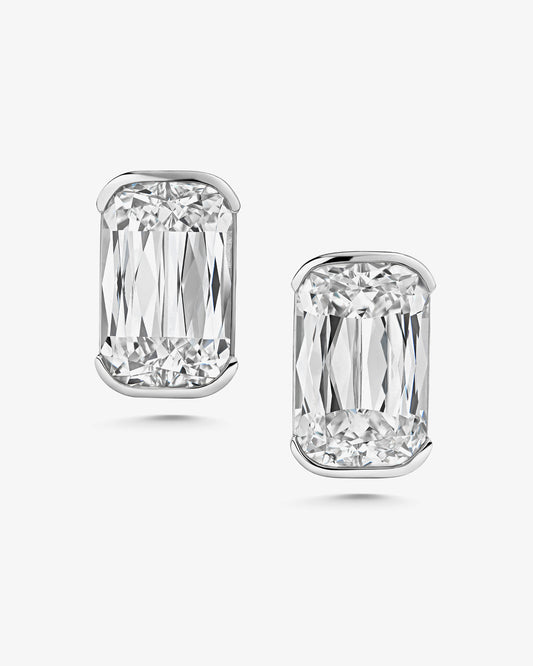 ASHOKA® Half Bezel Stud Earrings