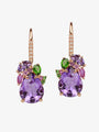 Isabelle Langlois Amethyst and Multi Stone Drop Earrings