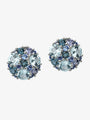 Isabelle Langlois Blue Topaz and Multi Stone Stud Earrings