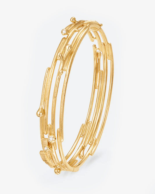 Ole Lynggaard 'BoHo' Bangle in Gold with Diamonds