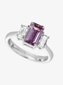Pink Sapphire and ASHOKA Diamond 3-Stone Ring