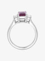 Pink Sapphire and Diamond 3-Stone Ring
