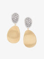 Marco Bicego Lunaria Collection Pave Set Diamond Drop Earrings