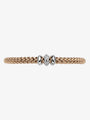 Fope 'Solo' Flex'it Bracelet with Diamonds in Rose Gold