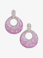 Pink Sapphire & Diamond Earrings