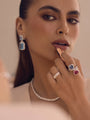 ASHOKA® Diamond Half Band Ring
