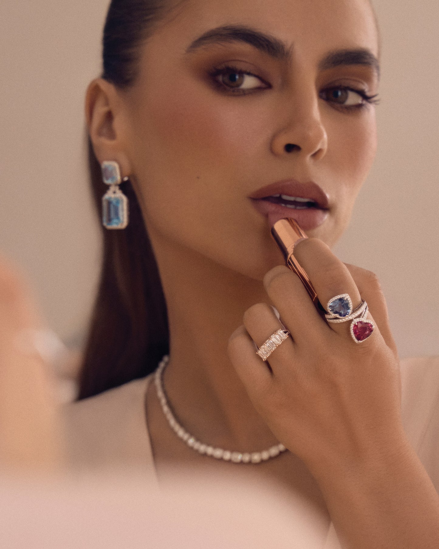 ASHOKA® Diamond Half Band Ring