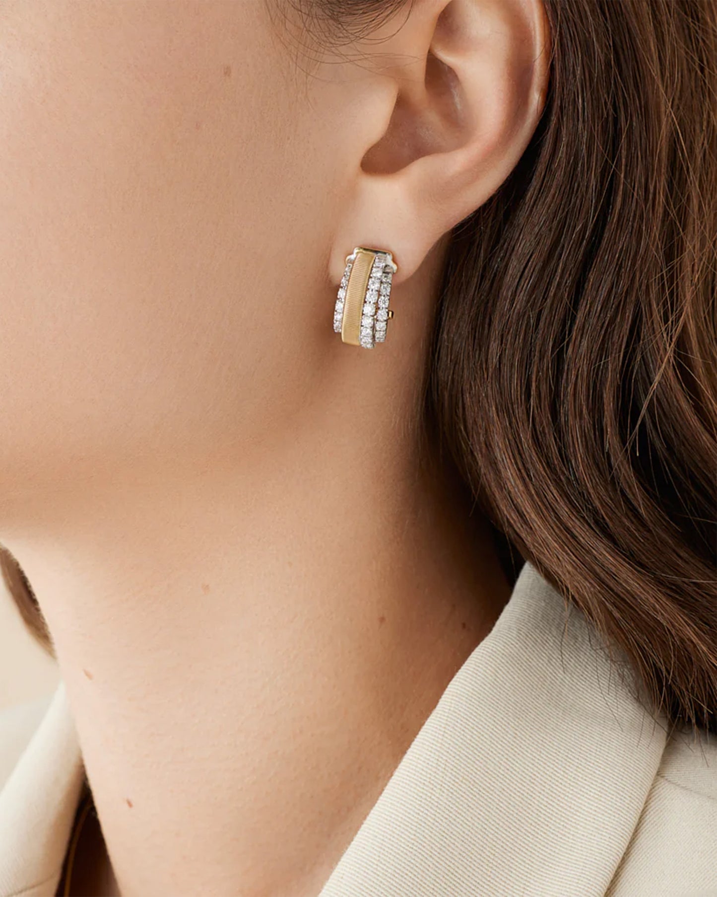 Marco Bicego MASAI Diamond Huggie Earrings