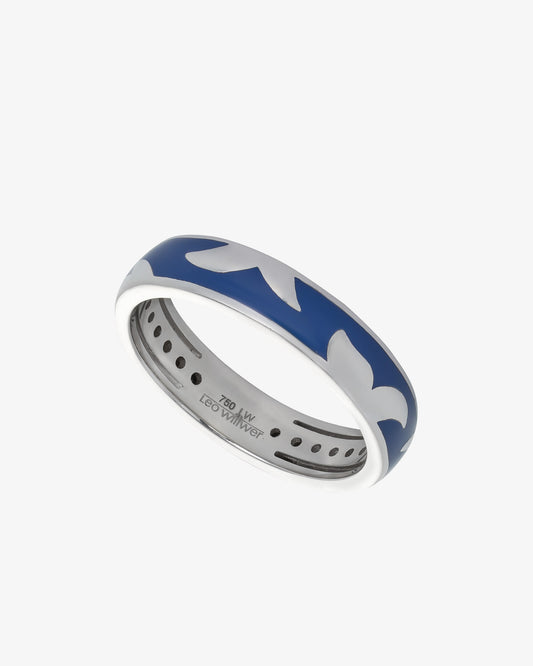 Leo Wittwer Blue Enamel Ring