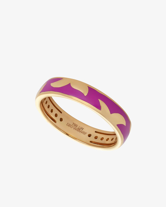 Leo Wittwer Violet Enamel Ring