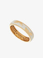 Leo Wittwer White Enamel Ring