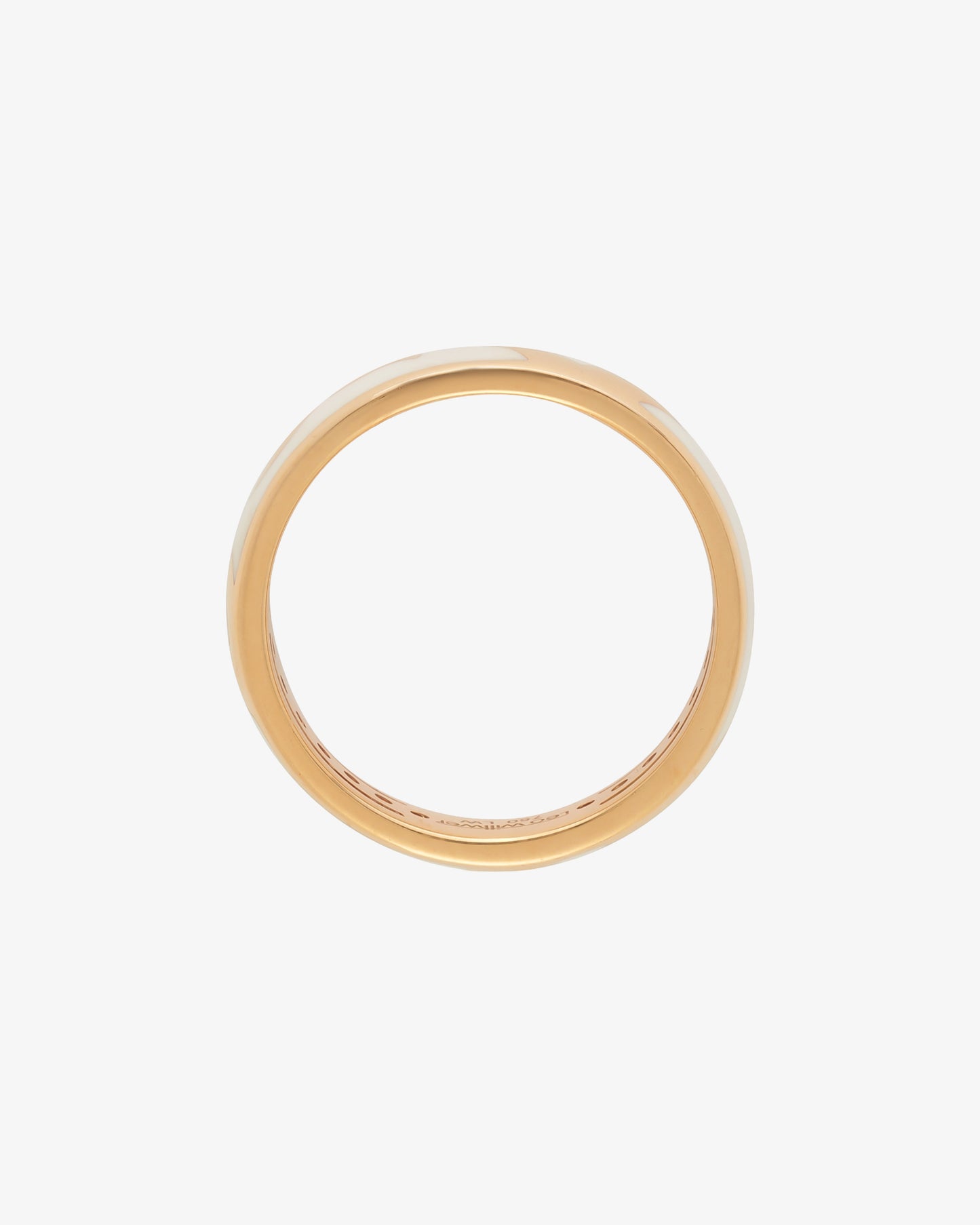 Leo Wittwer White Enamel Ring