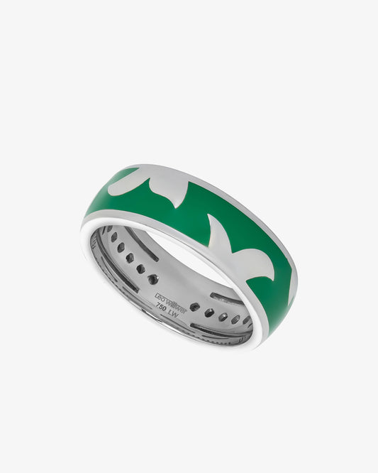 Leo Wittwer Green Enamel Ring