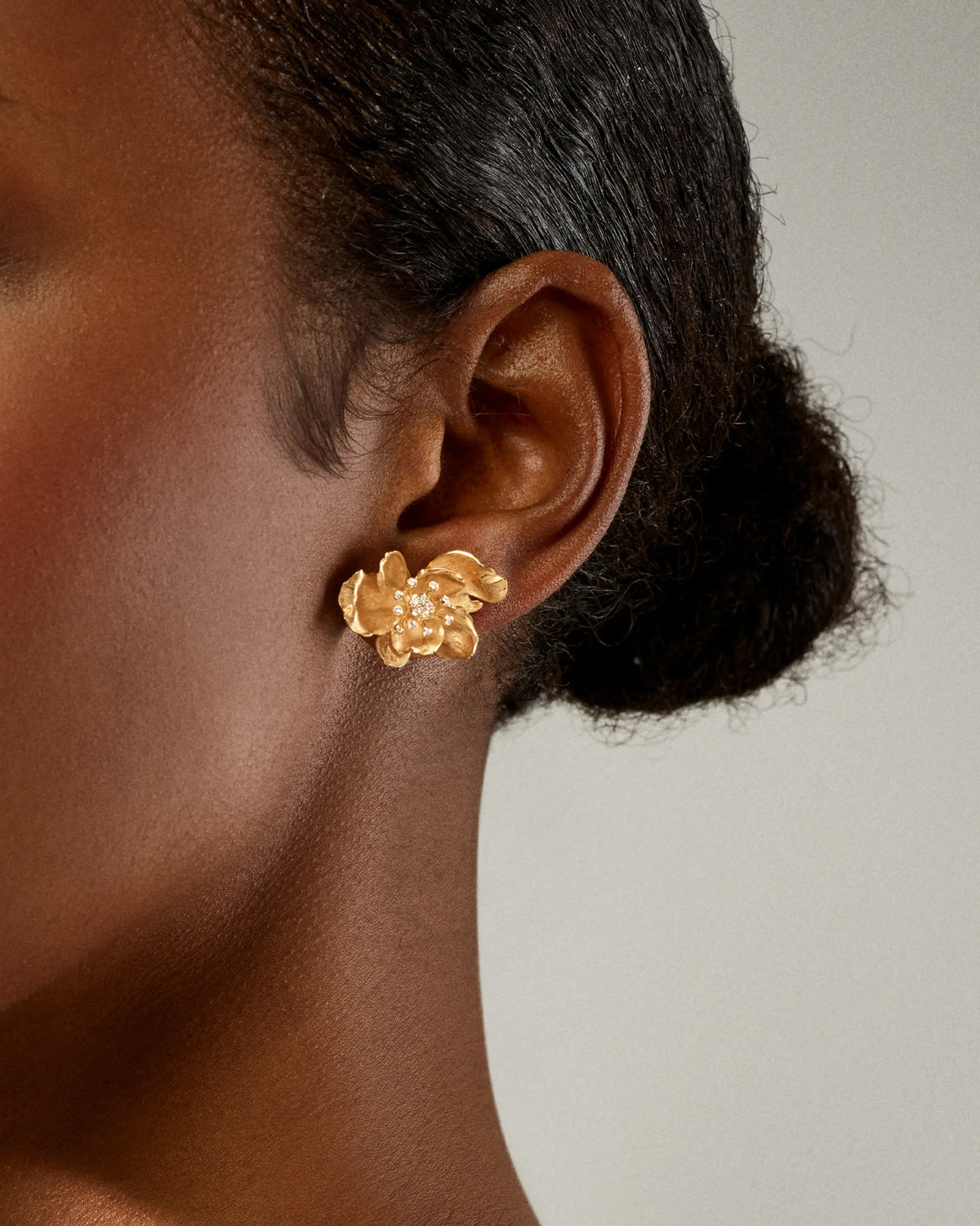 Ole Lynggaard Wild Rose Stud Earrings