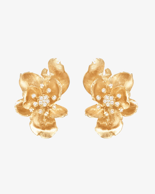 Ole Lynggaard Wild Rose Stud Earrings