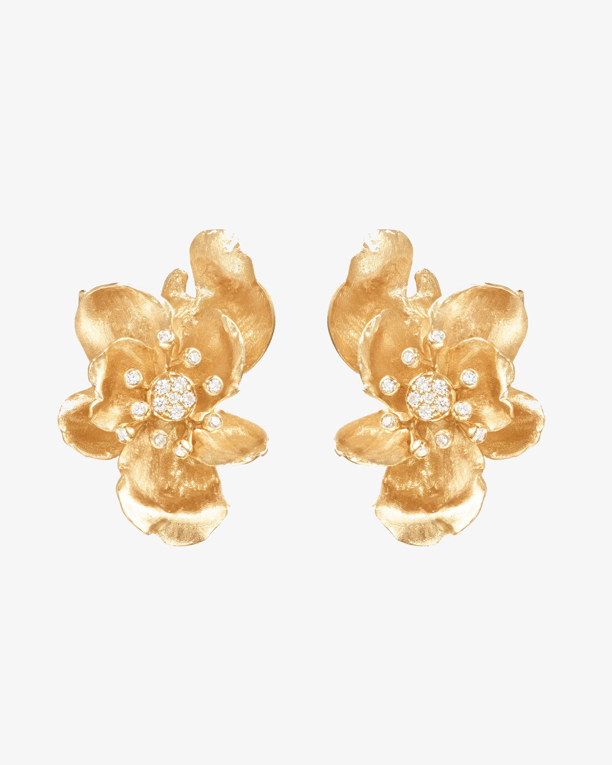 Ole Lynggaard Wild Rose Stud Earrings