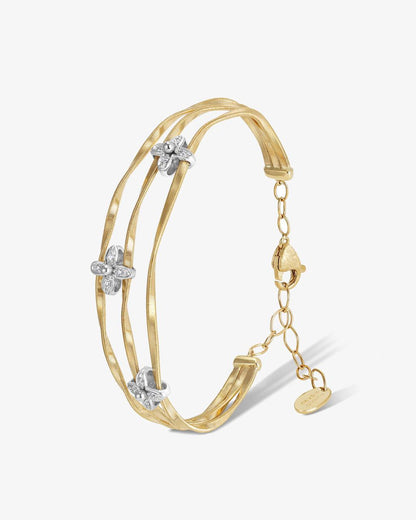 Marco Bicego 'Marrakech Onde' Floral Diamond Pavé Set Bangle