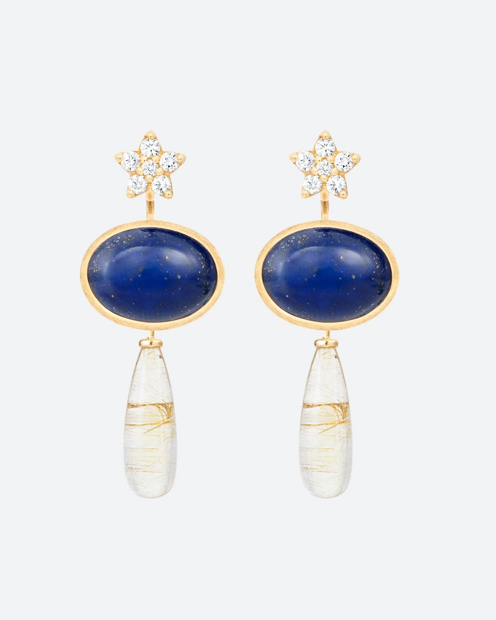 Ole Lynggaard 'Lotus' Lapis Lazuli Hangers