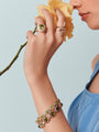 Peridot, Pink Sapphire & Diamond Bracelet