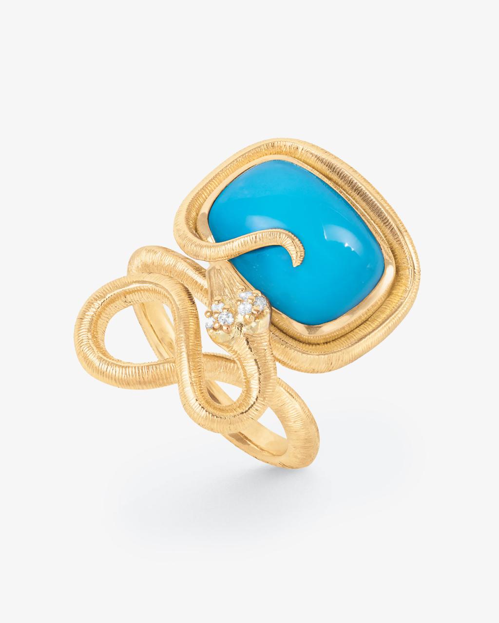 Ole Lynggaard 'Snakes' Turquoise Ring