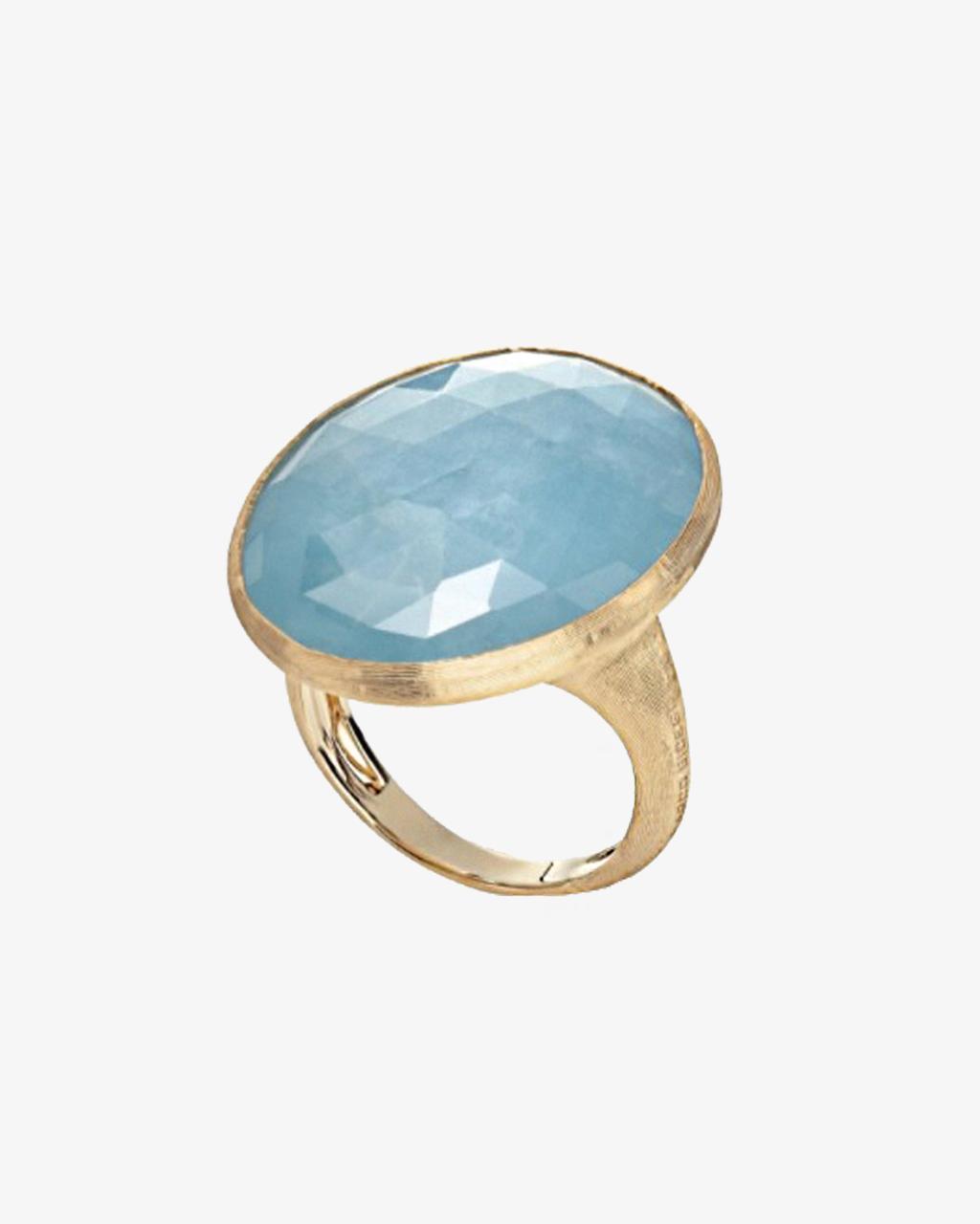 Marco Bicego Lunaria Collection Aquamarine Ring