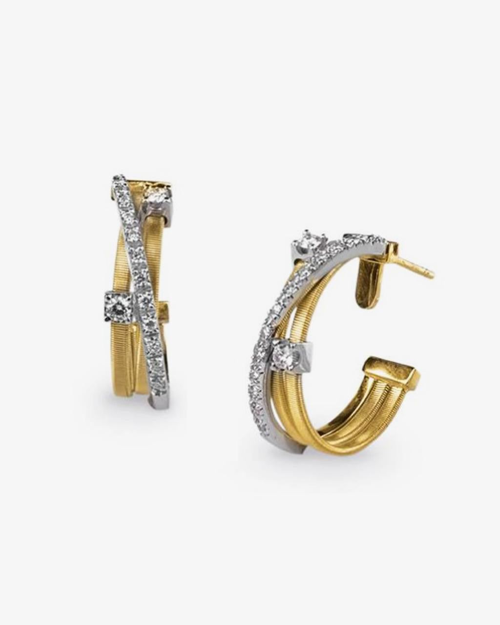 Marco Bicego 'Goa' Collection 3 Strand Diamond Set Earrings