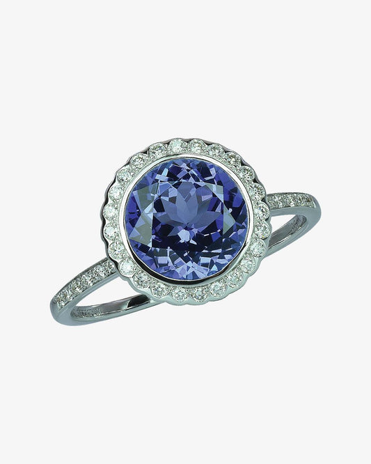 Isabelle Langlois Macaroon Tanzanite & Diamond Ring