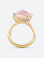 Ole Lynggaard 'Lotus' Rose Quartz & Diamond Ring - Size 3