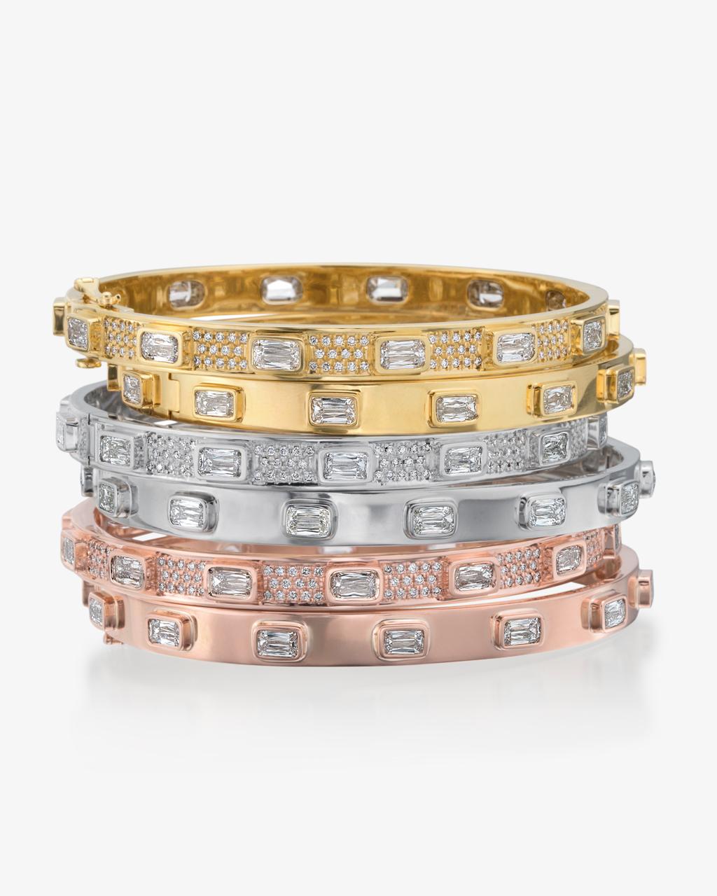 ASHOKA® Diamond White Gold Bangle