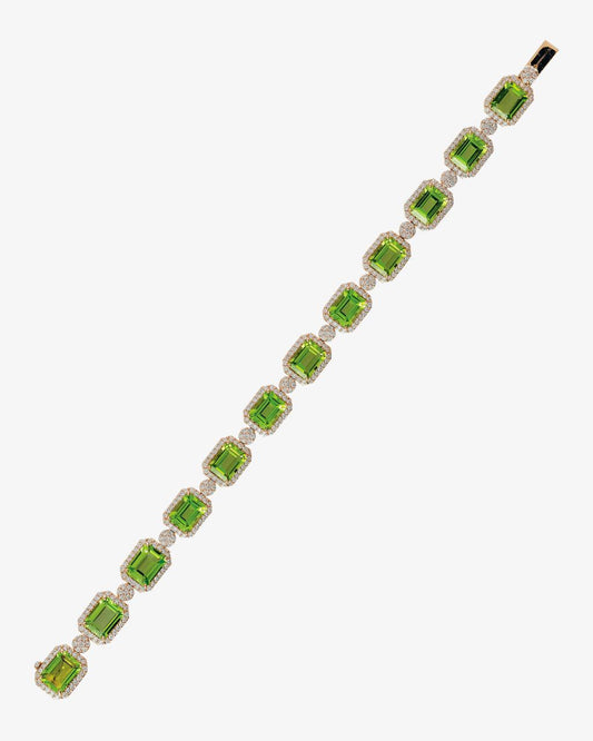 Peridot & Diamond Bracelet