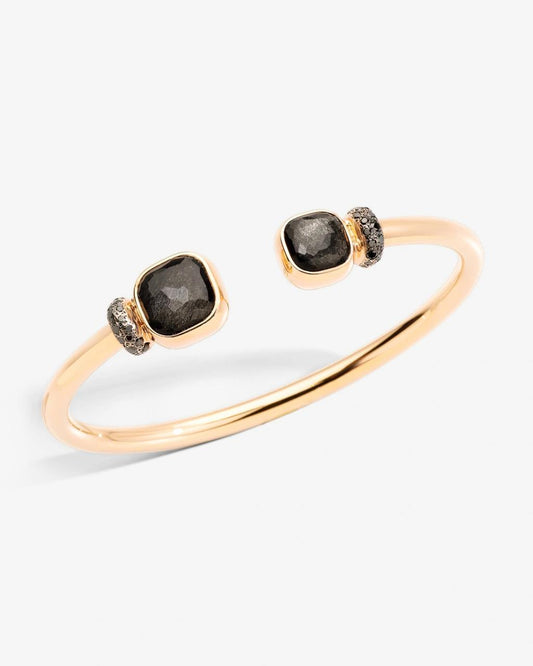Pomellato Nudo Bangle with Obsidian & Diamonds