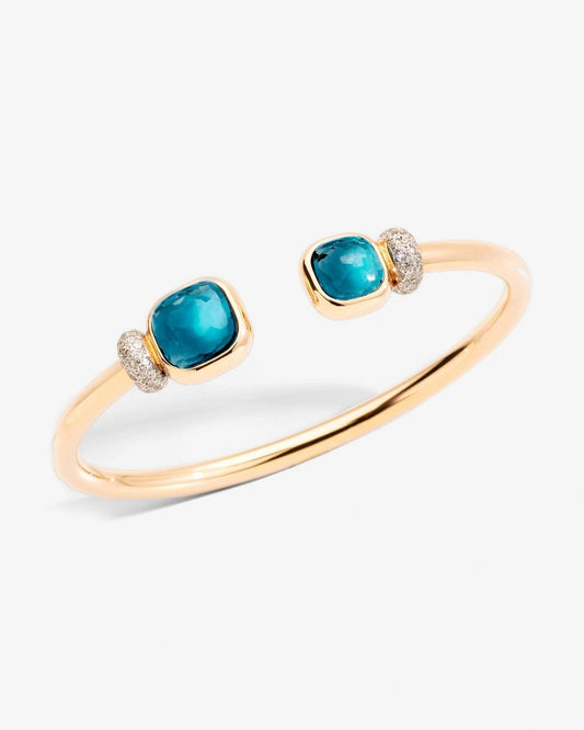 Pomellato Nudo Bangle with London Blue Topaz & Diamonds
