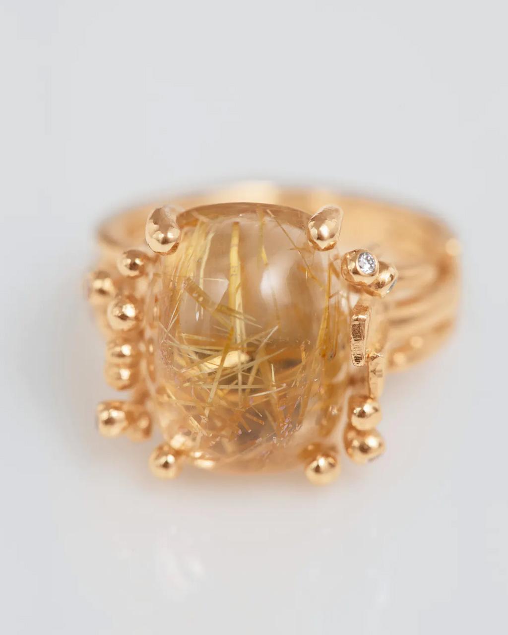 Ole Lynggaard 'BoHo' Ring with Rutile and Diamond