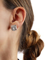 Fope 'Vendôme' Round Brilliant & Baguette Cut Diamond Stud Earrings in White Gold
