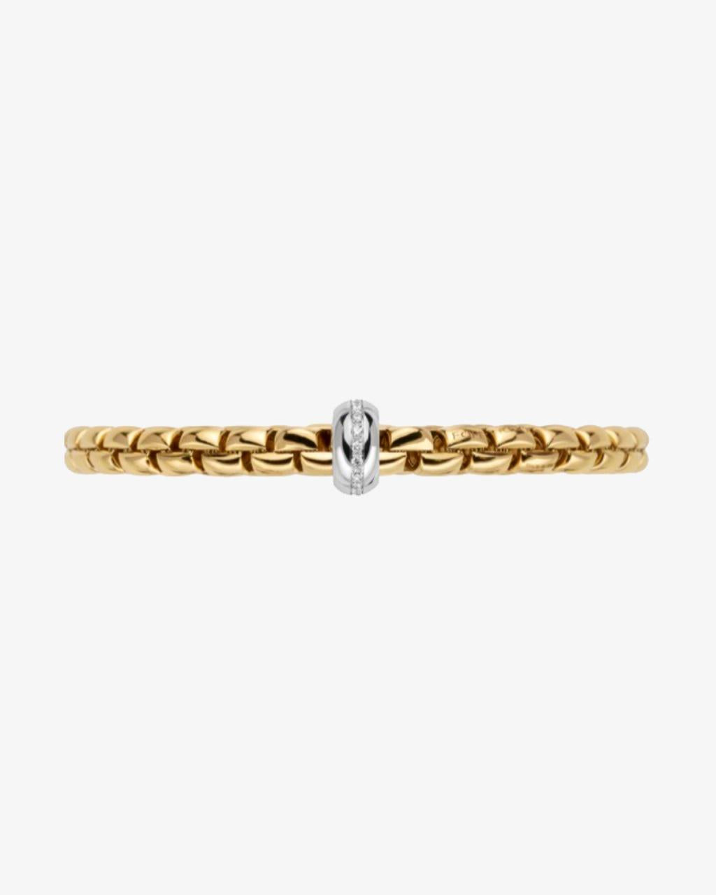 Fope 'Eka' Flex'it Bracelet with Diamond Rondelle