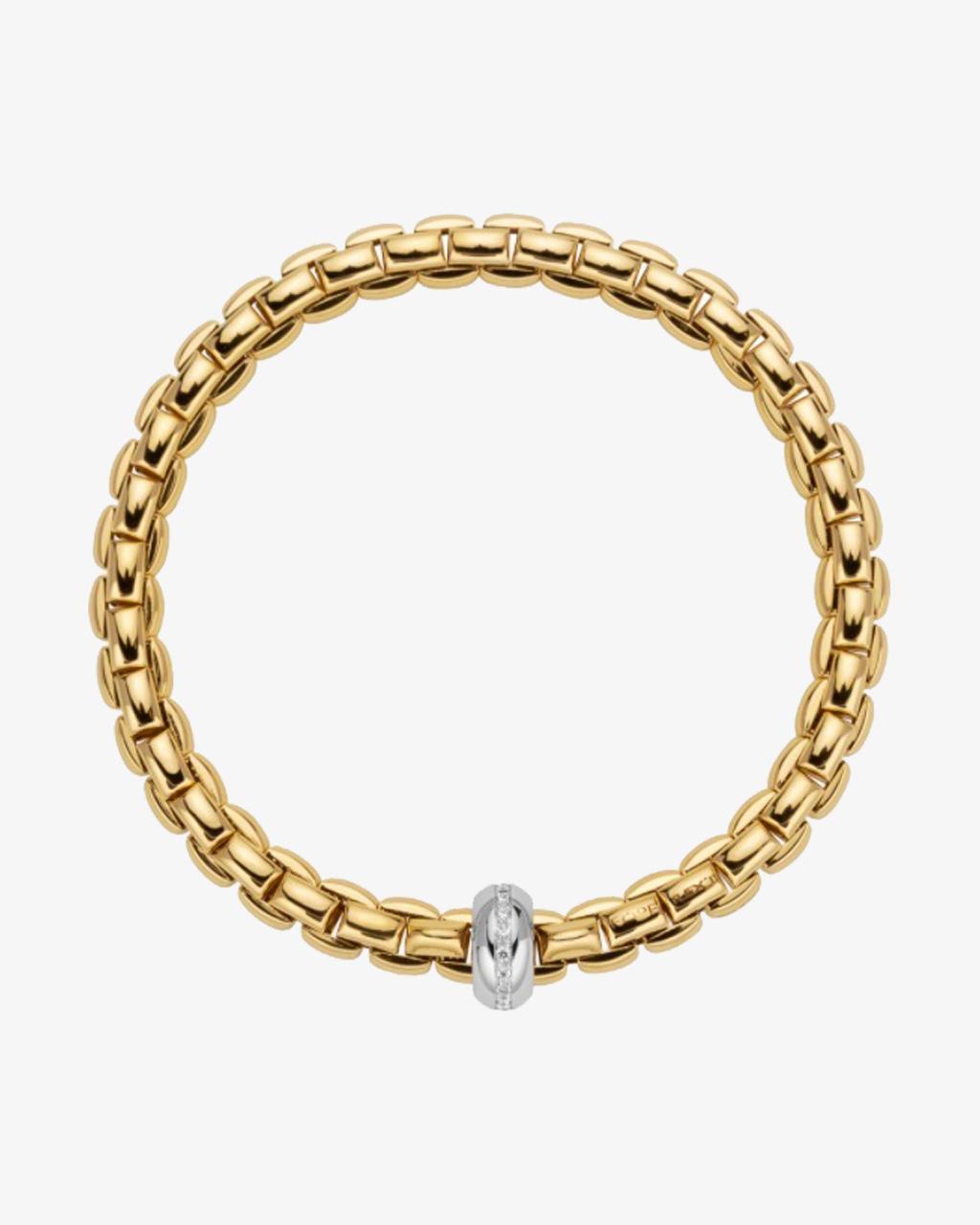 Fope 'Eka' Flex'it Bracelet with Diamond Rondelle