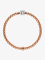 Fope 'Eka Tiny' Collection Flex'it Bracelet with Diamond Pave Rondelles