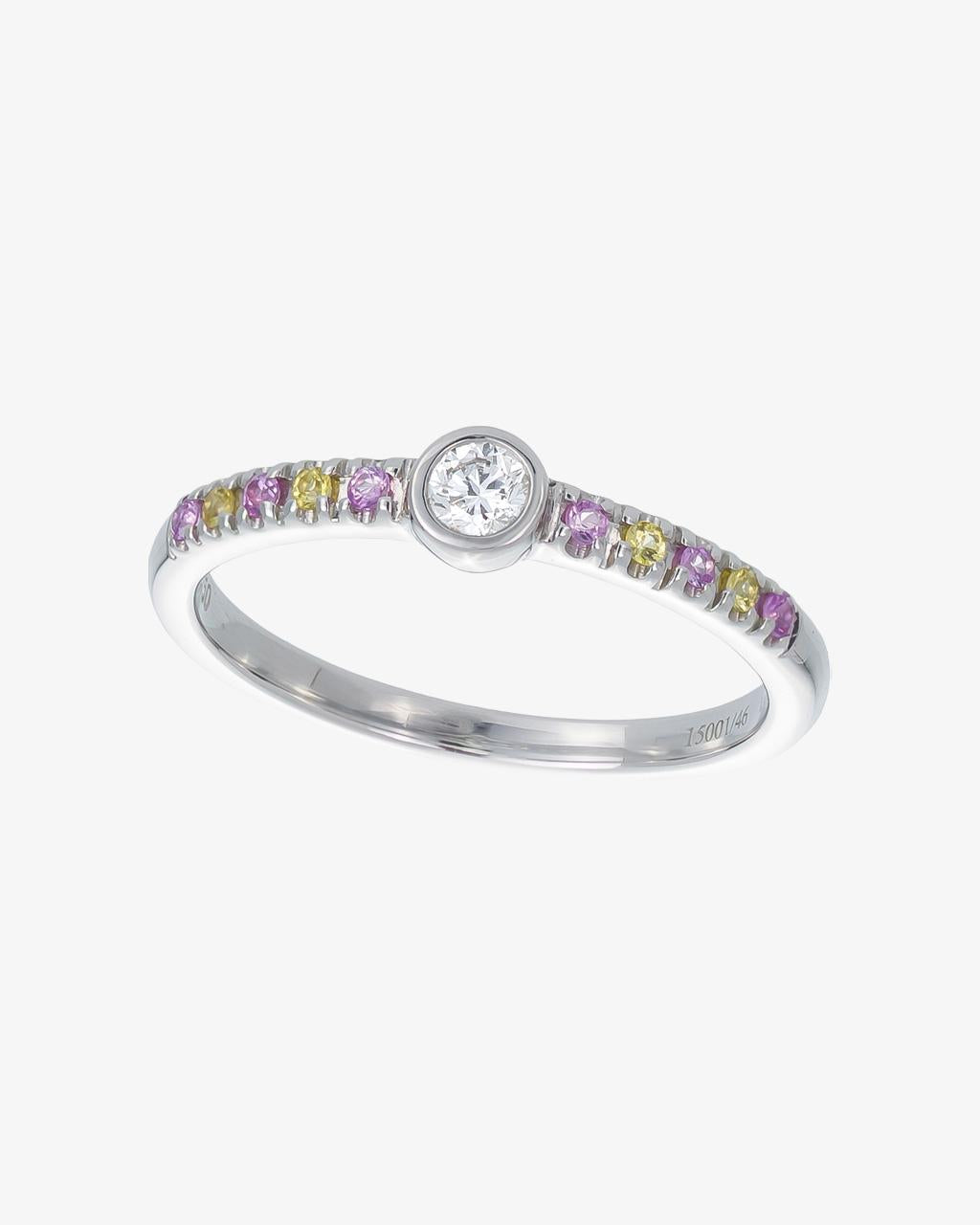Isabelle Langlois Pointillist Sapphire & Diamond Stack Ring