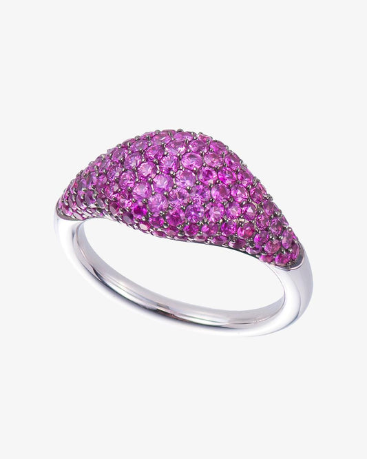 Pink Sapphire Domed Cocktail Ring