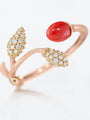 Ole Lynggaard 'Blooming' Red Coral & Diamond Ring