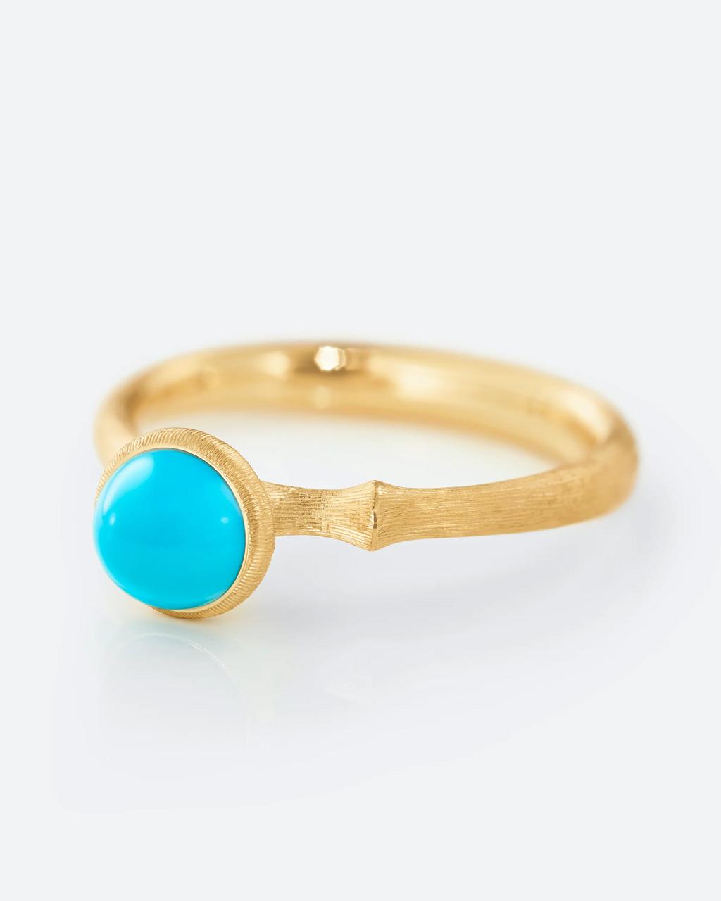 Ole Lynggaard 'Lotus' Turquoise Ring - Tiny