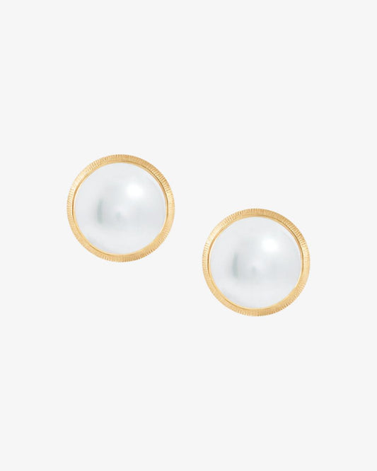 Ole Lynggaard Lotus Freshwater Pearl Stud Earrings