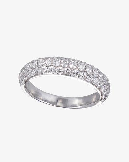 Three Row Pavé Diamond Ring