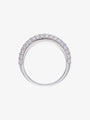 Three Row Pavé Diamond Ring