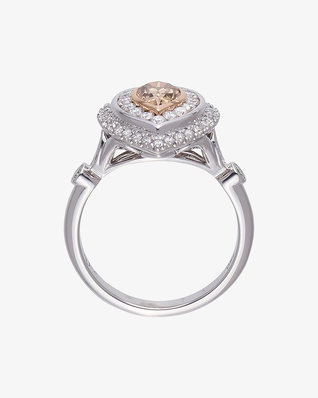 Pear Cut Cognac Diamond Ring